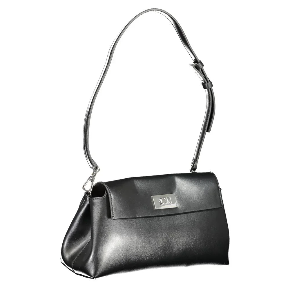 Calvin Klein Nero Polyurethan Damen-Schultertasche