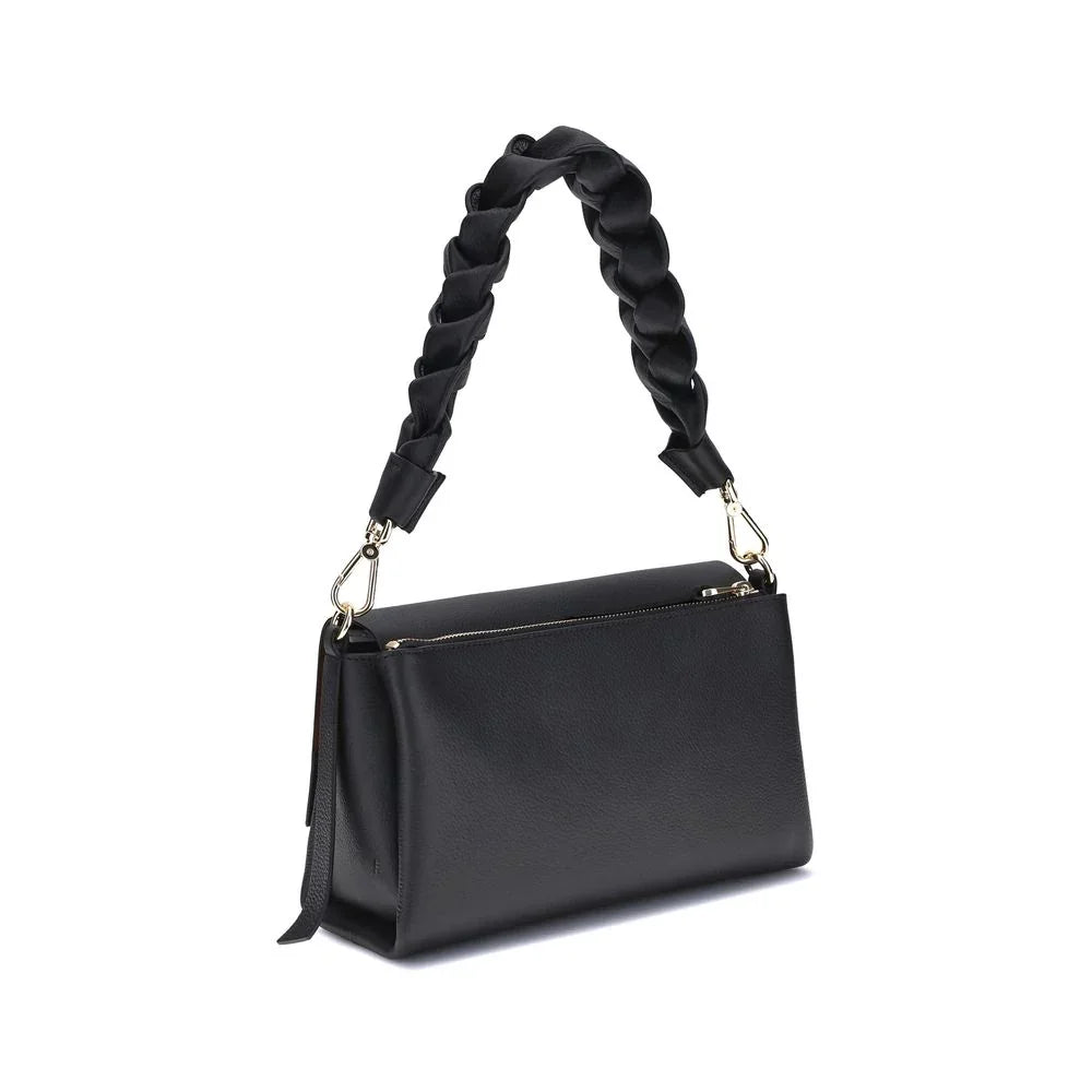 Coccinelle Black Calf Leather Bos Taurus Shoulder Bag