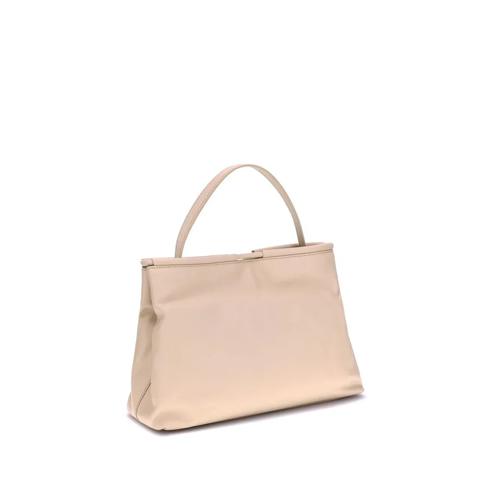 Coccinelle Beige Calf Leather Bos Taurus Handbag