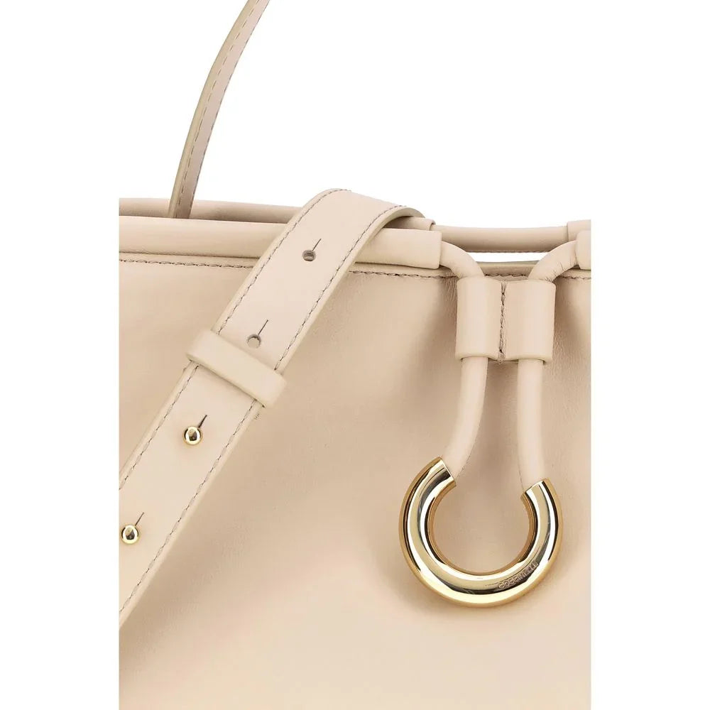 Coccinelle Beige Calf Leather Bos Taurus Handbag