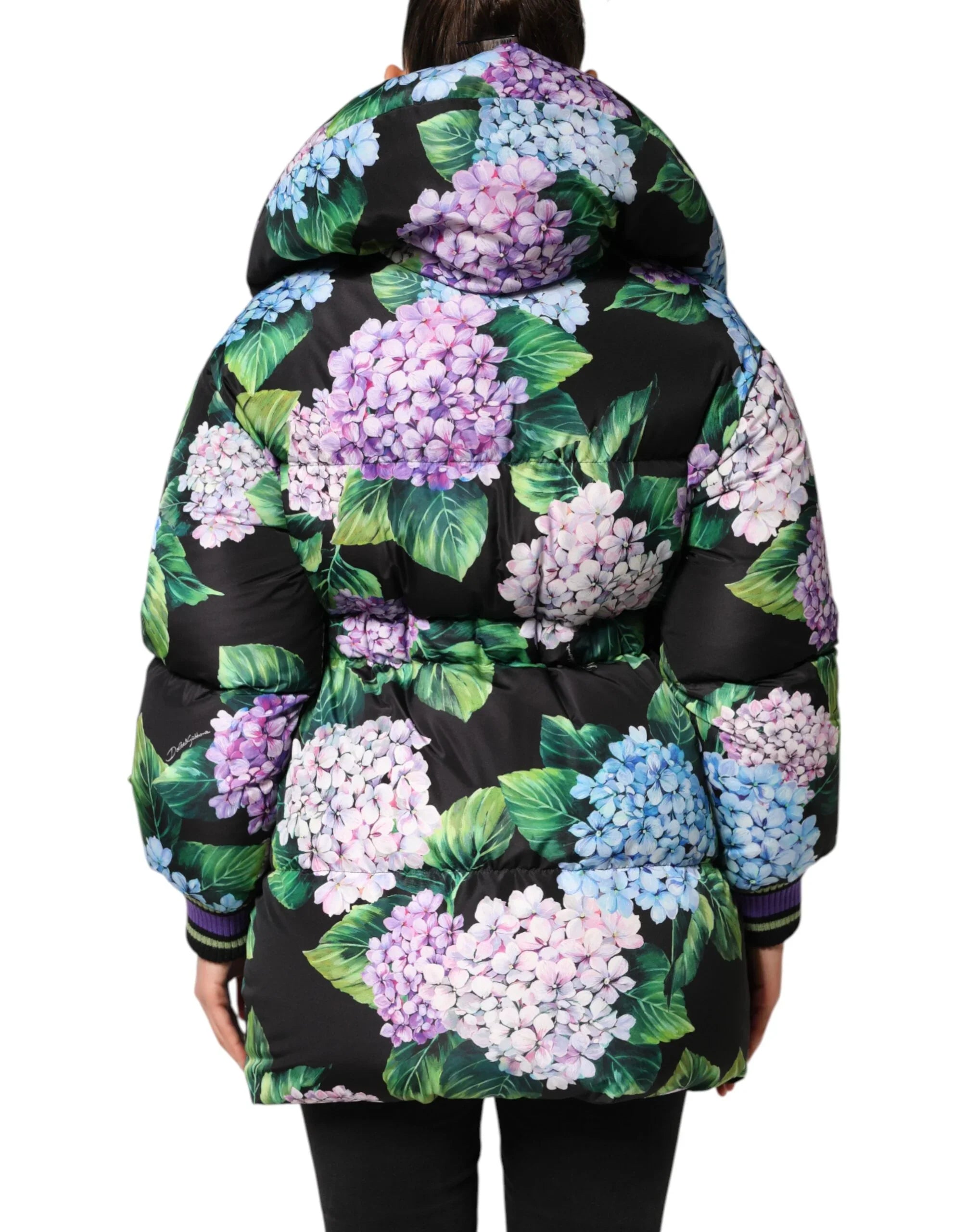 Dolce & Gabbana Multicolor Floral Print Puffer Quilted Jacket