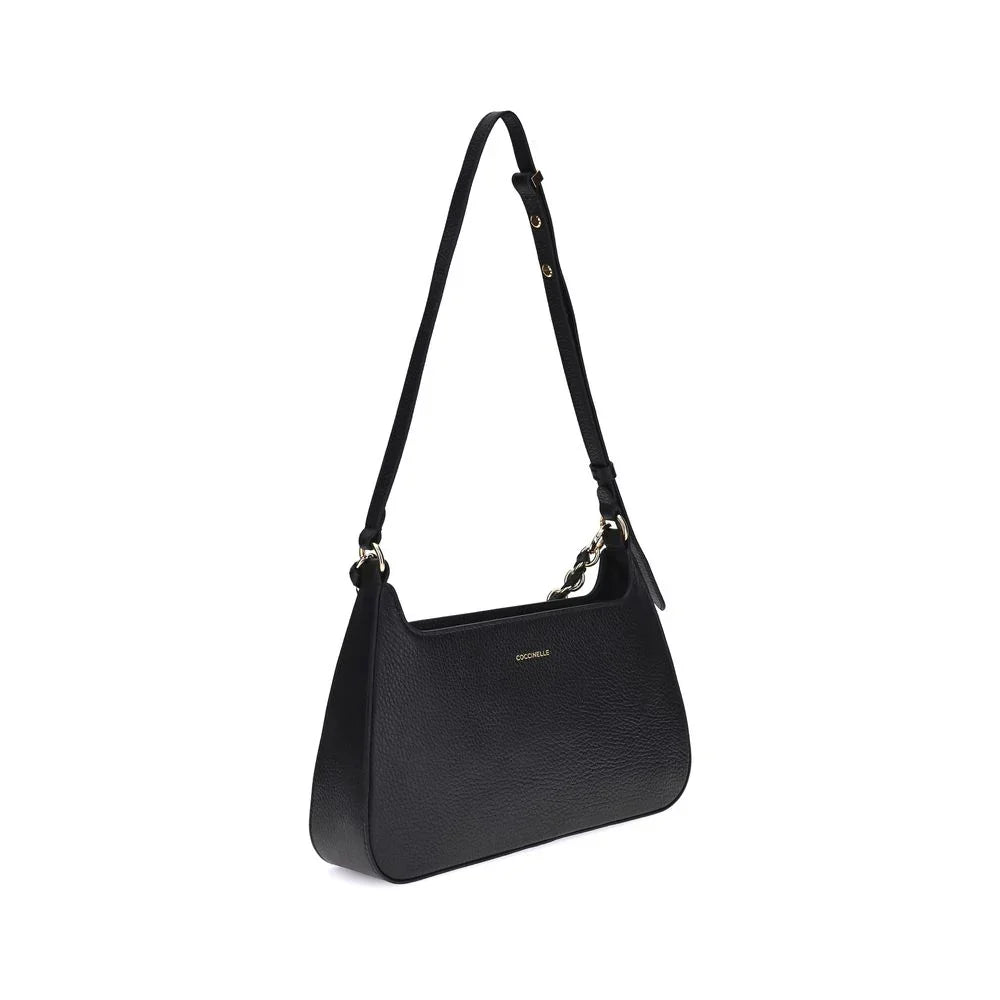 Coccinelle Black Calf Leather Bos Taurus Shoulder Bag