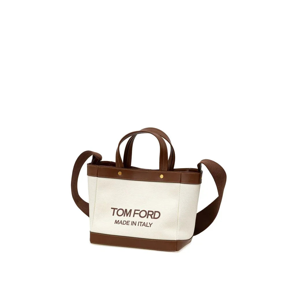 Tom Ford Beige Cotton Tote Bag
