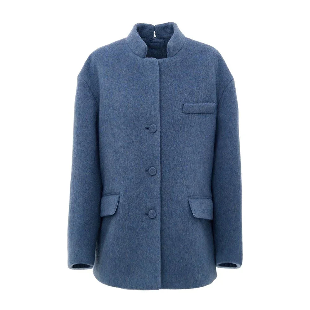 Gucci Light Blue Wool Coat