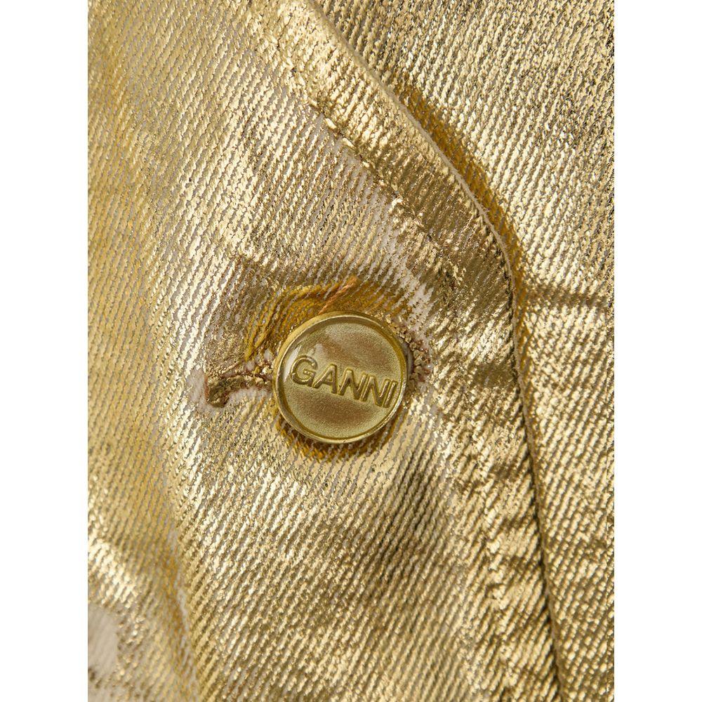 Ganni Gold Cotton Sleveless Jacket
