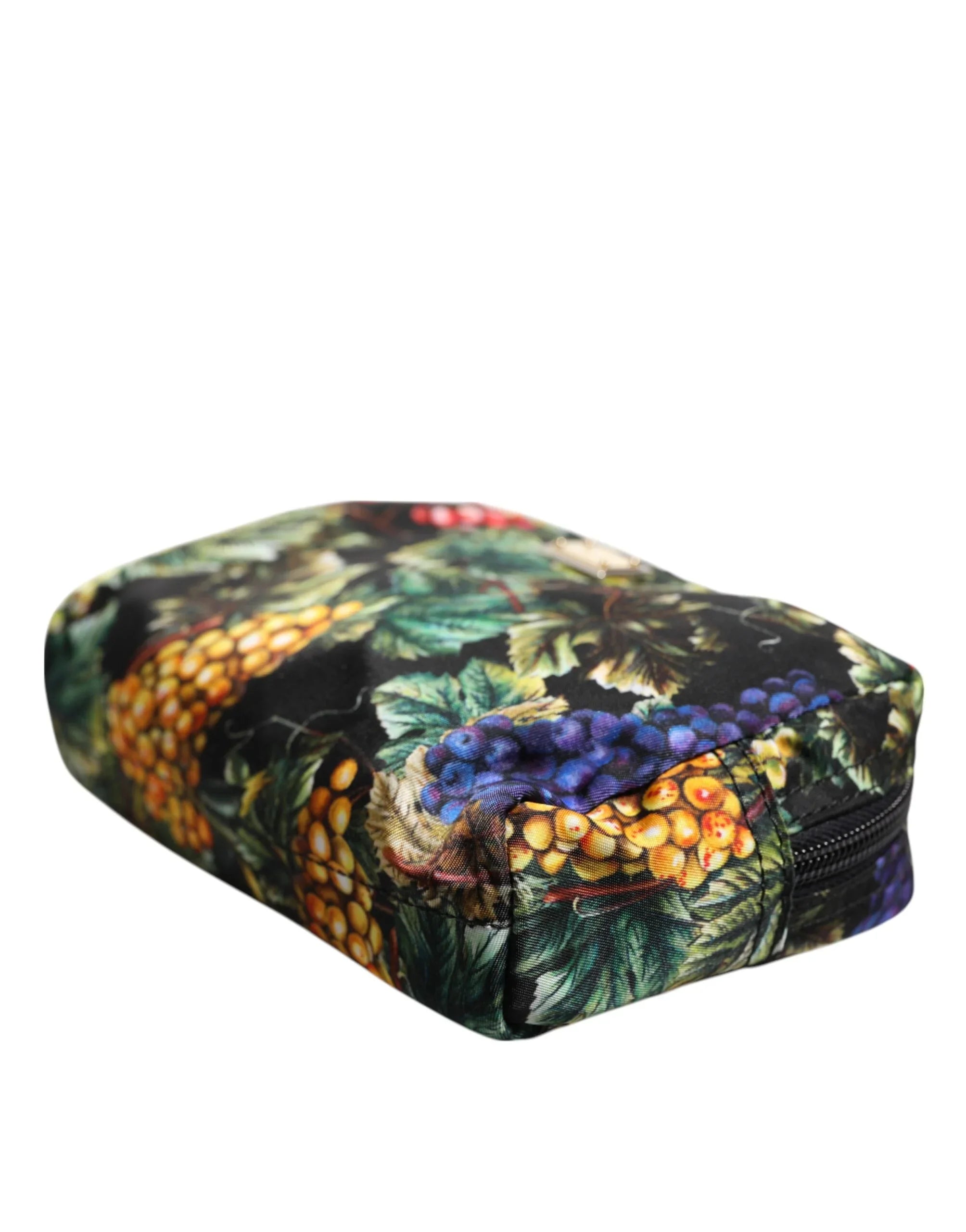 Dolce &amp; Gabbana Clutch mit mehrfarbigem Traubenmuster und Logo-Plakette