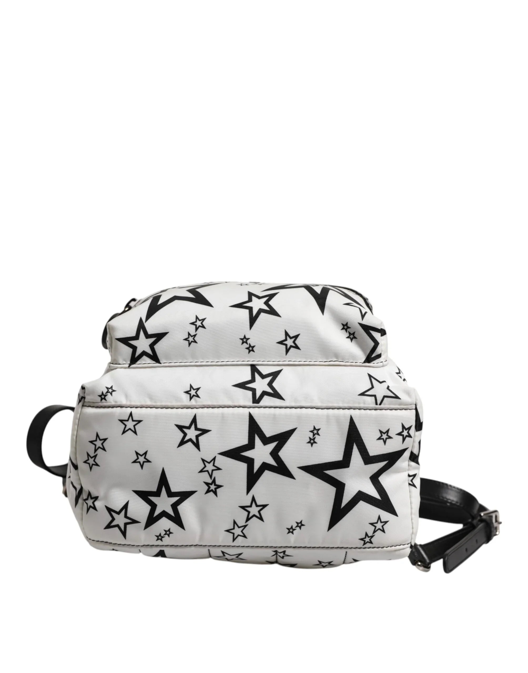 Dolce & Gabbana White DG Stars Print Nylon Travel Backpack Bag