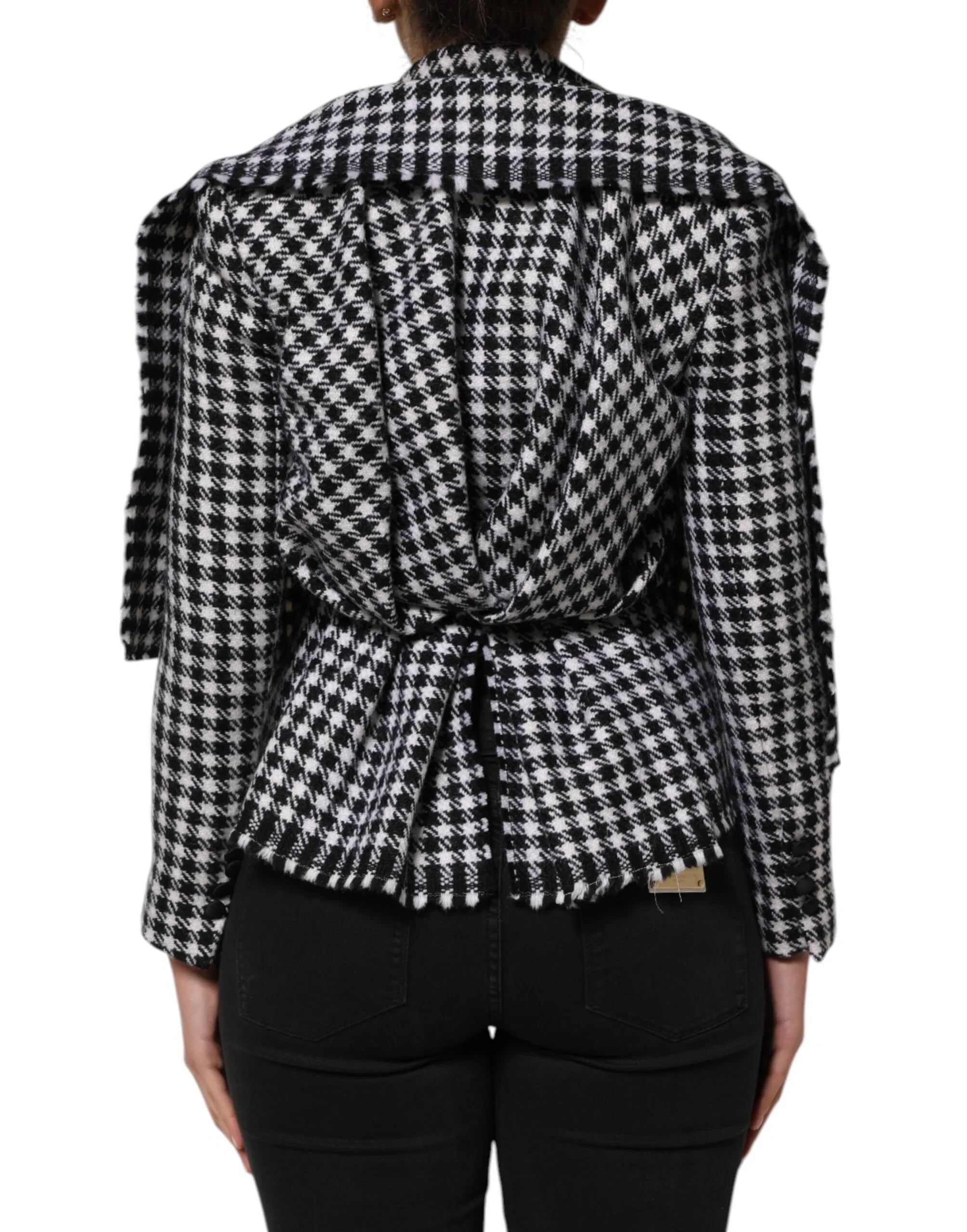 Dolce & Gabbana Multicolor Wool Monochrome Patterned Jacket