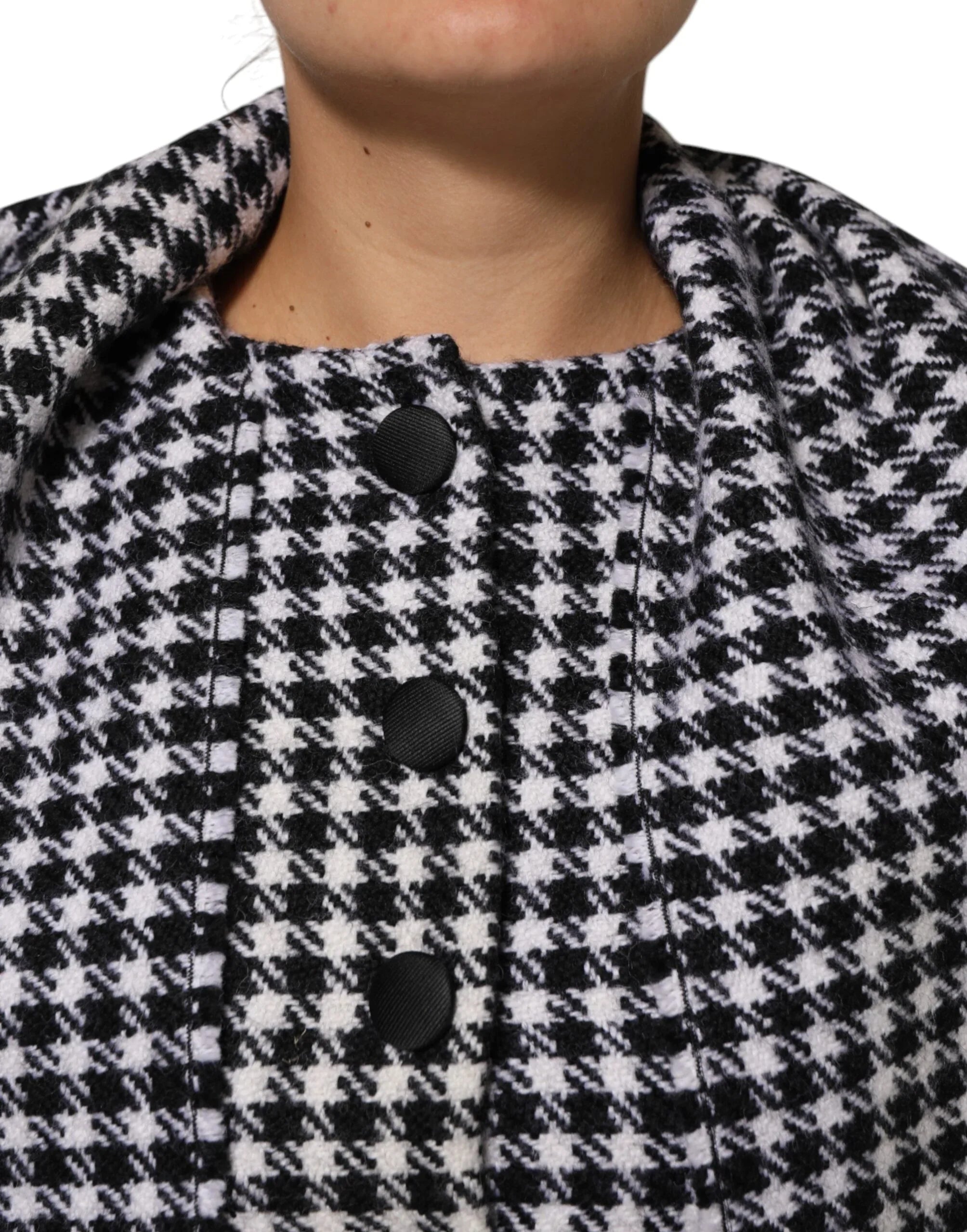 Dolce & Gabbana Multicolor Wool Monochrome Patterned Jacket