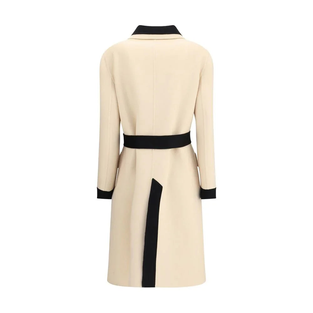 Valentino Cream Fleece Wool Coat