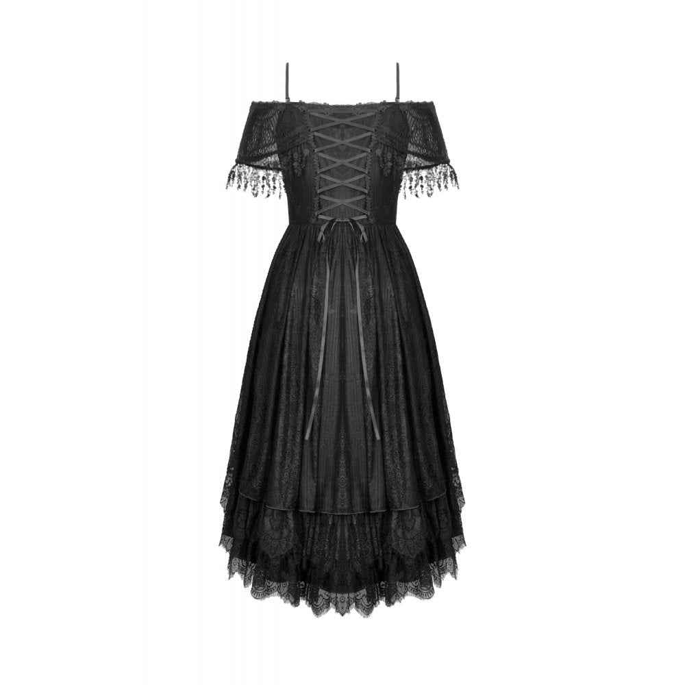 Dark in Love Soraya Gothic Lace High-Low Dress
