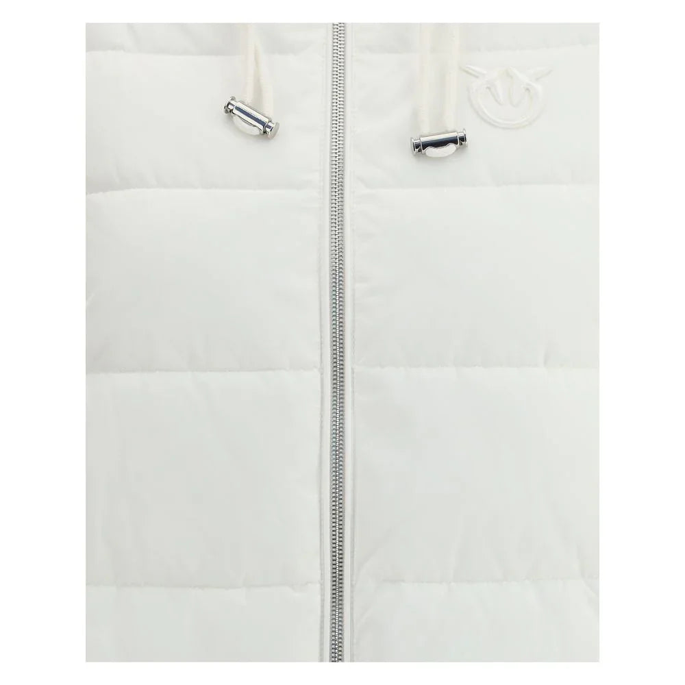 PINKO White Polyester Full-Length Jacket