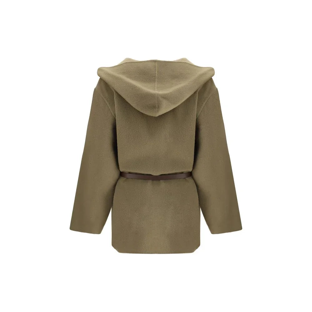 Jacob Cohen Brown Fleece Wool Coat