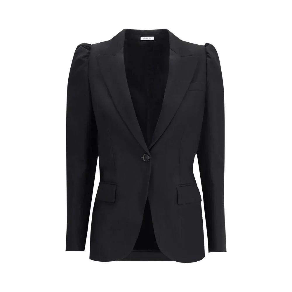 Alexander McQueen Black Wool Coat