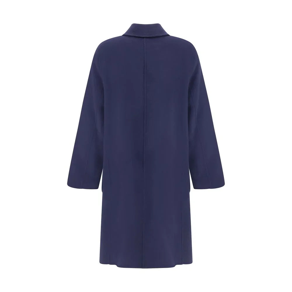 Tory Burch Blue Wool Coat
