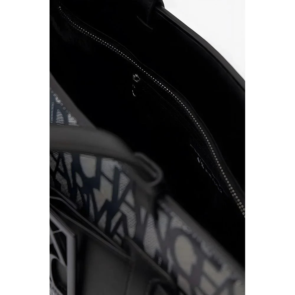 Armani Exchange Handtasche aus schwarzem Polyethylen