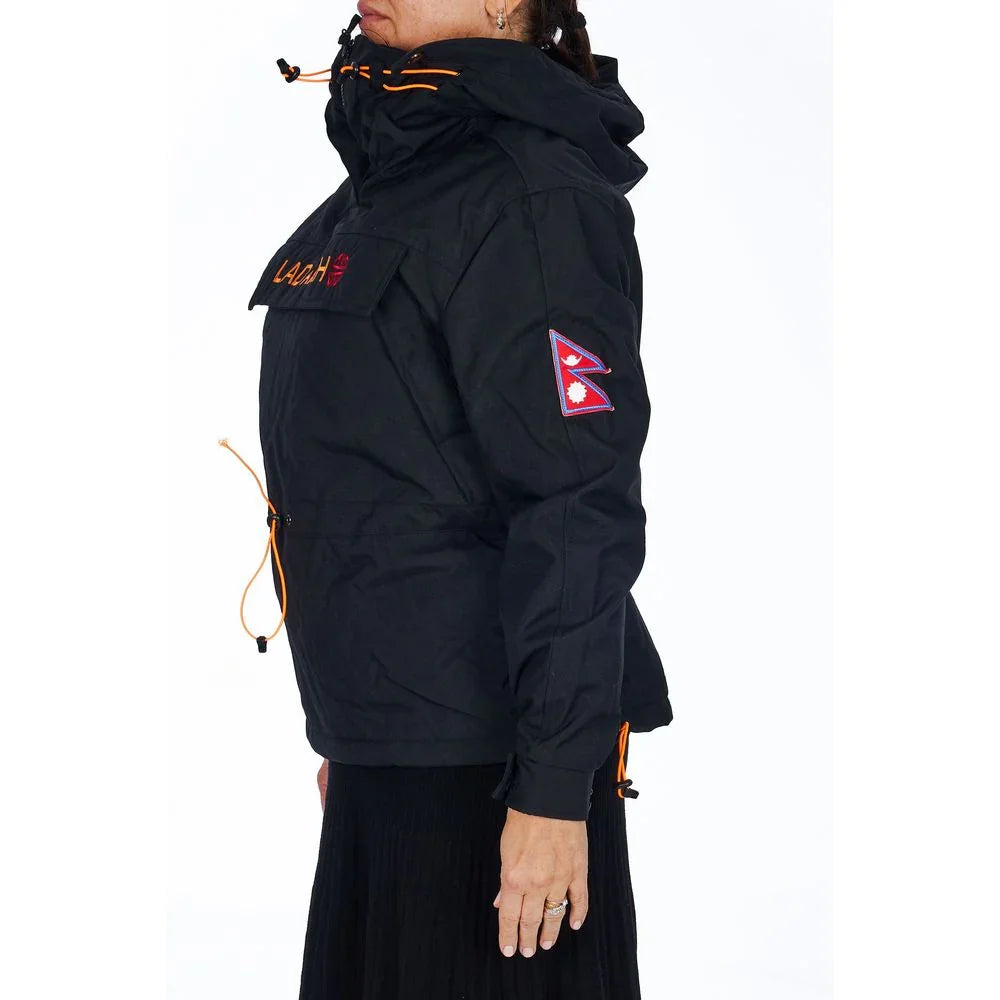 Ladakh Black Polyester Women Jacket