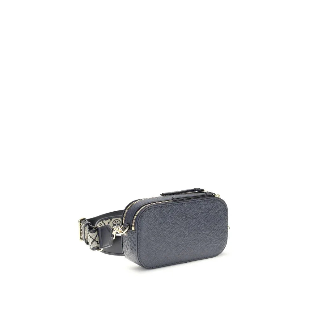 Tory Burch blaue Leder-Schultertasche