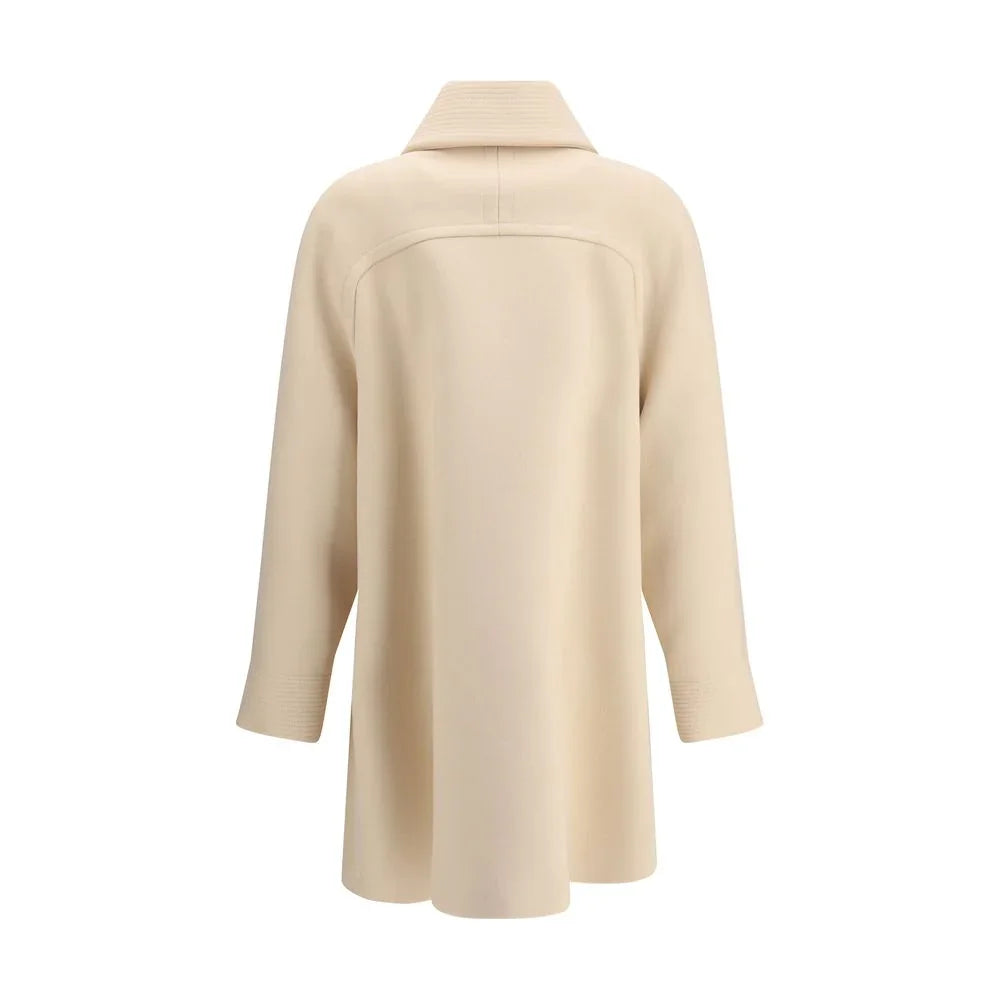 Valentino Cream Fleece Wool Coat
