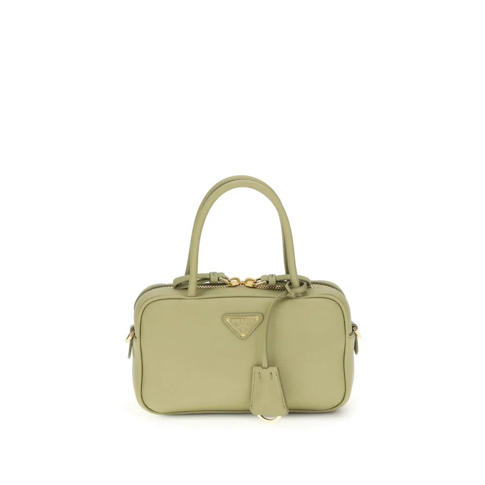 Prada Bicolor Calf Leather Bos Taurus Handbag