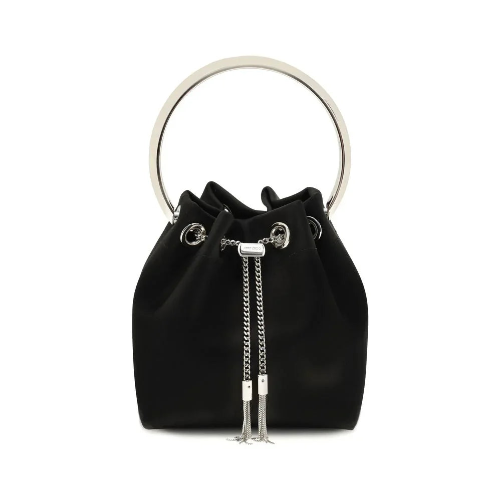 Jimmy Choo Black Silk Backet Bag