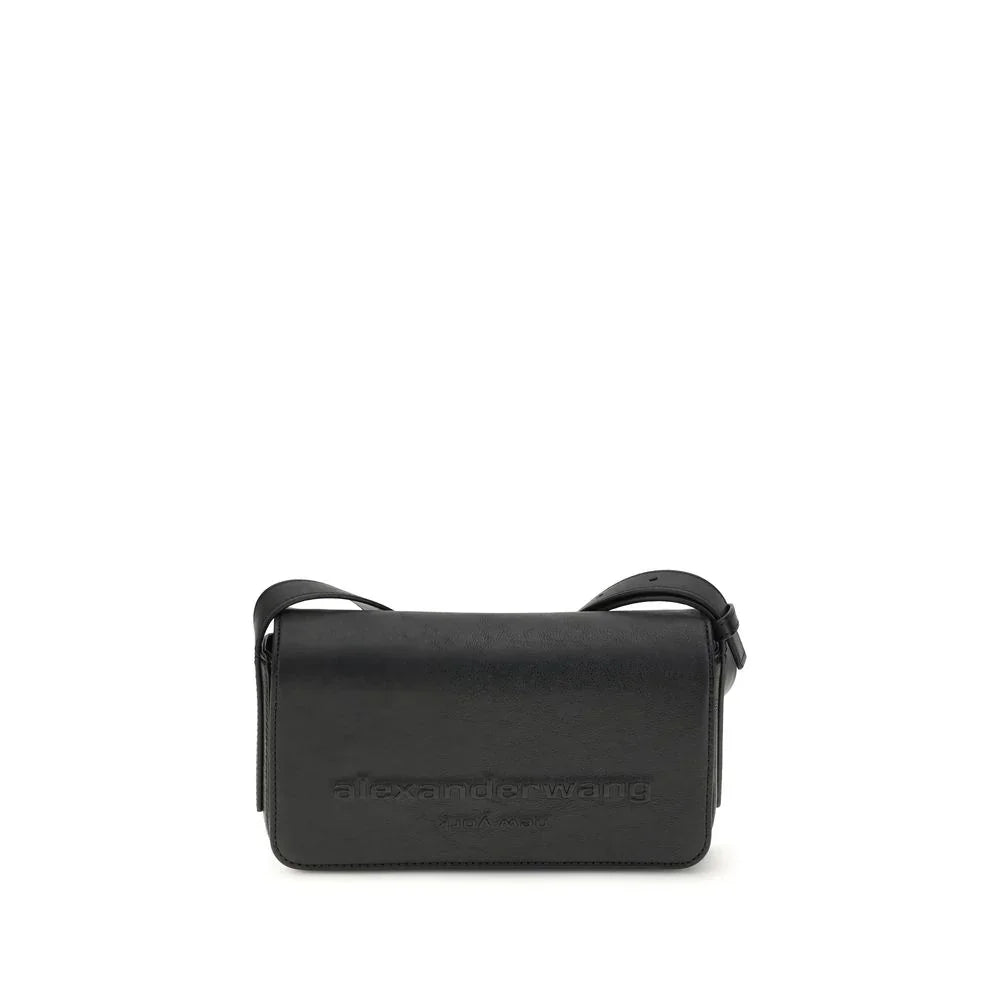 Alexander Wang Black Calf Leather Bos Taurus Shoulder Bag