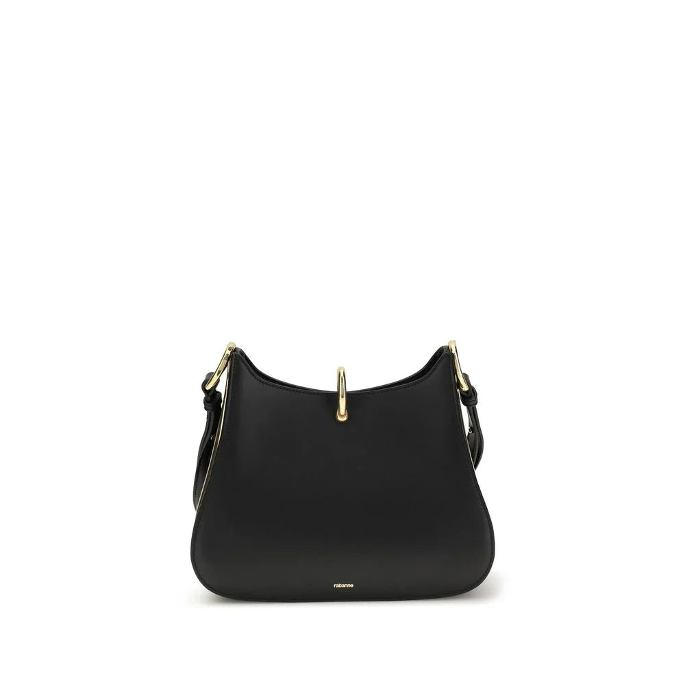 Rabanne Black Calf Leather Bos Taurus Shoulder Bag