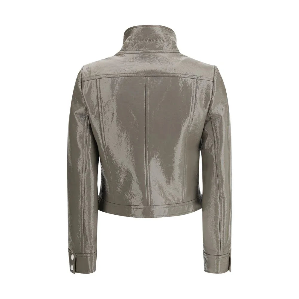 Courrèges Gray Cotton Full-Length Jacket