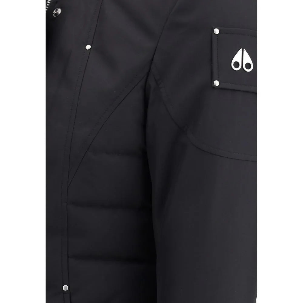 Moose Knuckles Black Recycled Polyester Parka
