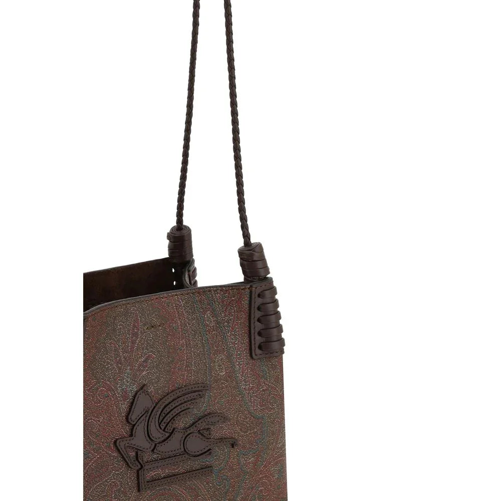 Etro Schultertasche aus braunem Stoff