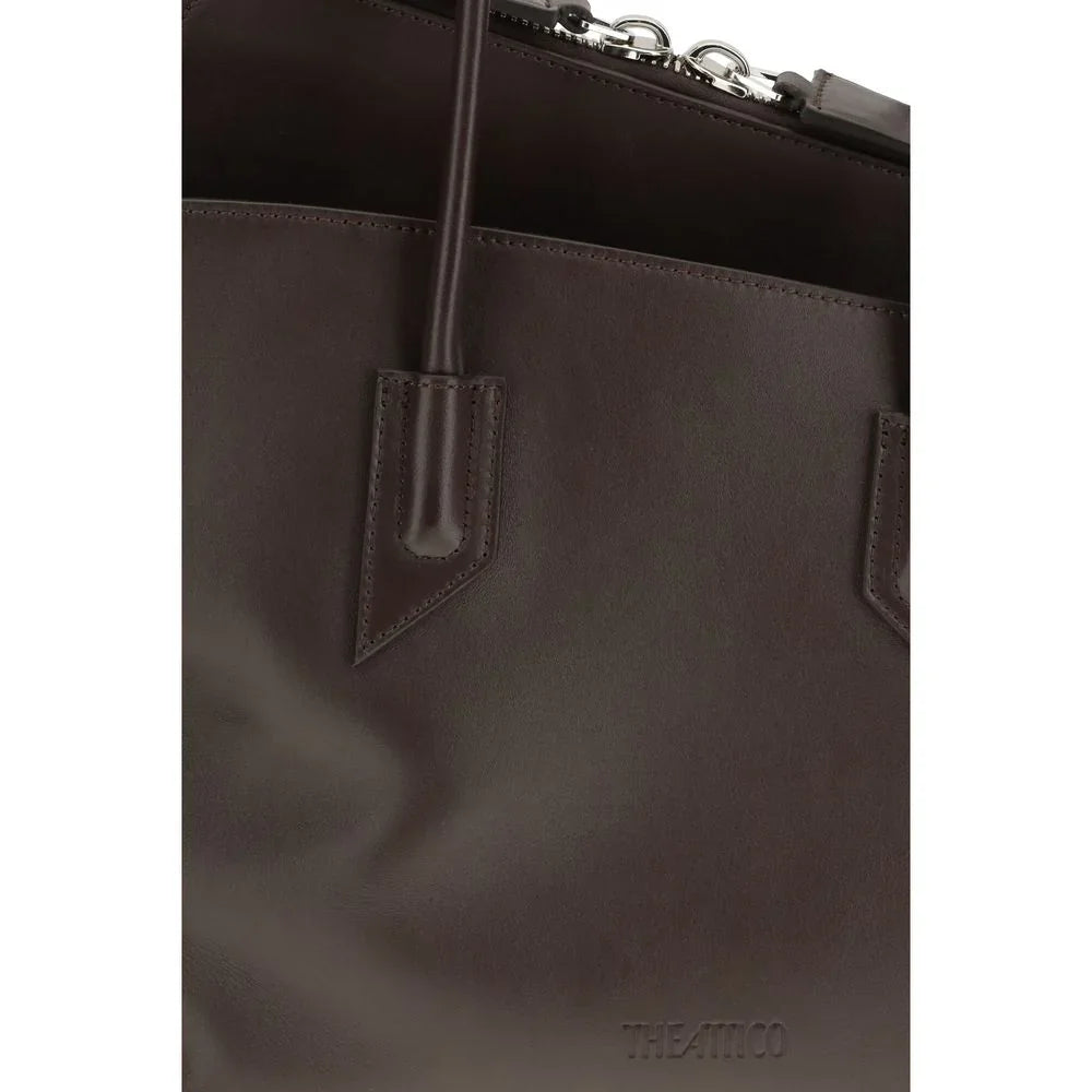 The Attico Brown Calf Leather Bos Taurus Shoulder Bag