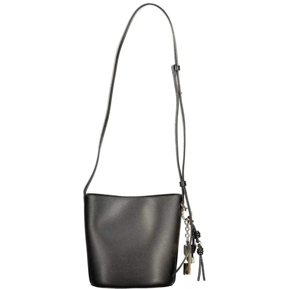 Furla Nero Leather Women Bucket Bag