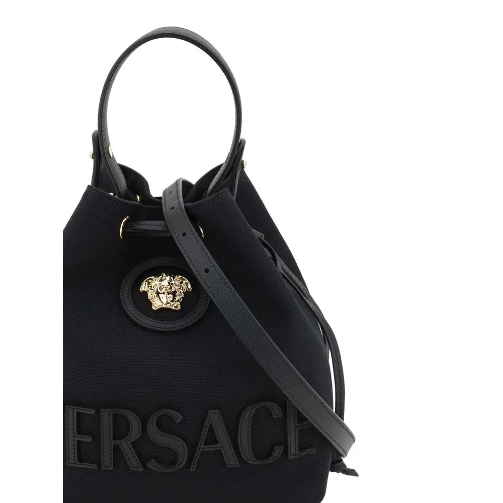Versace Schwarze Stofftasche