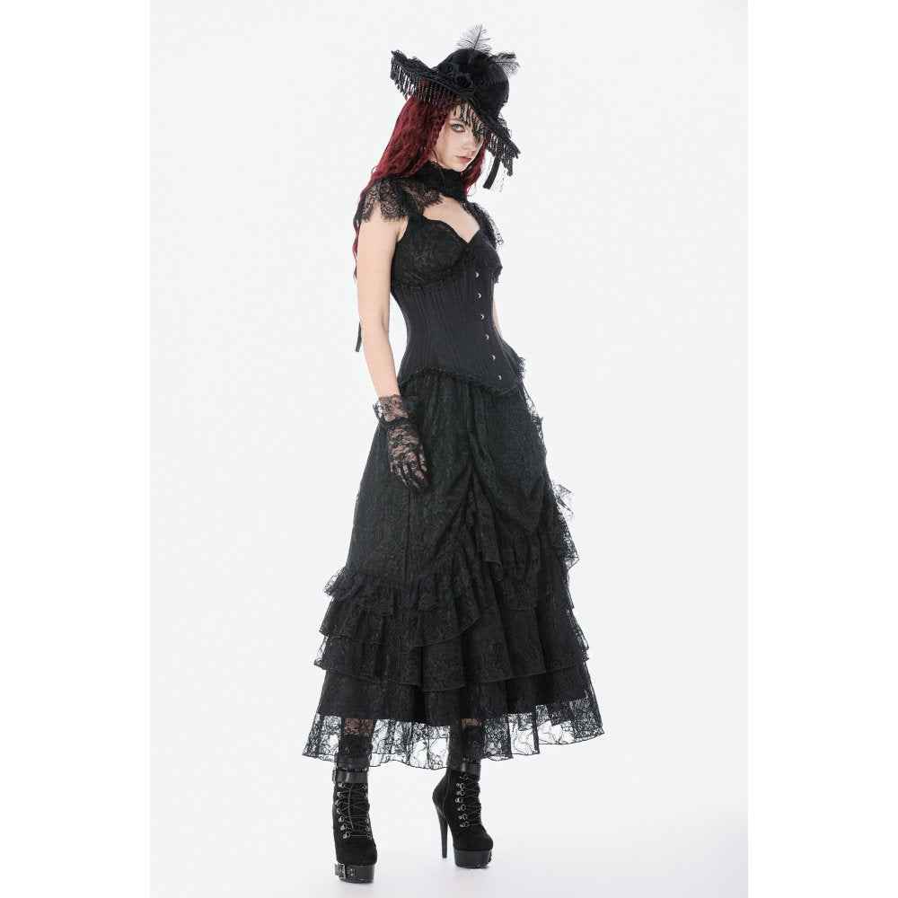 Dark in Love Talia Gothic Longline Metal Boned Corset