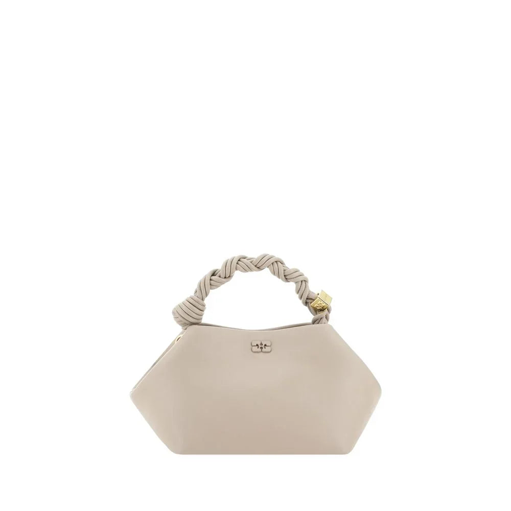 Ganni White Calf Leather Bos Taurus Handbag