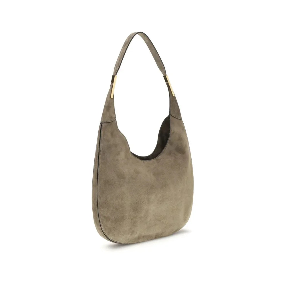Savette Beige Calf Leather Bos Taurus Shoulder Bag