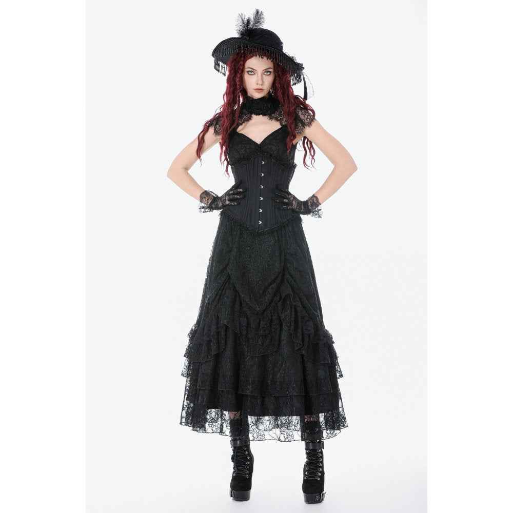 Dark in Love Talia Gothic Longline Metal Boned Corset