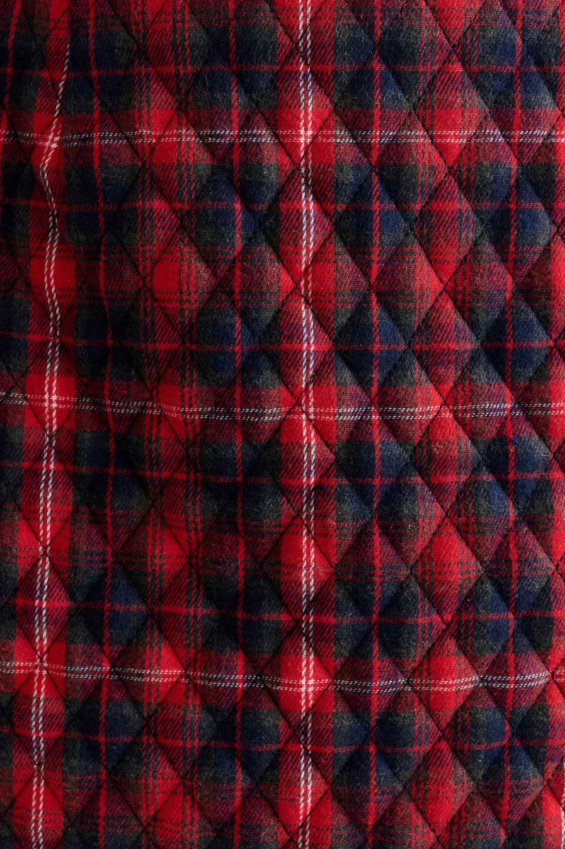 Aubin Winter Check Quilted Mini Skirt – Red