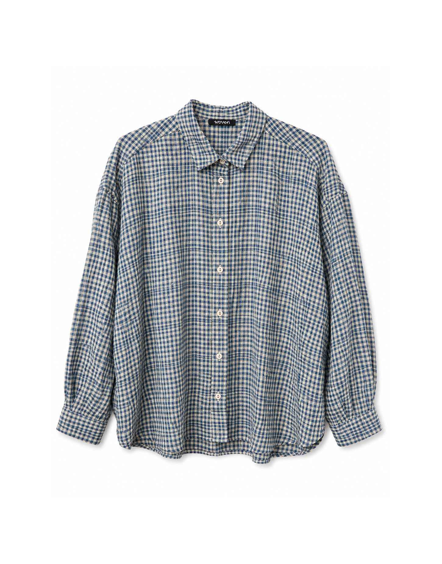 agnes shirt | coastal blue check