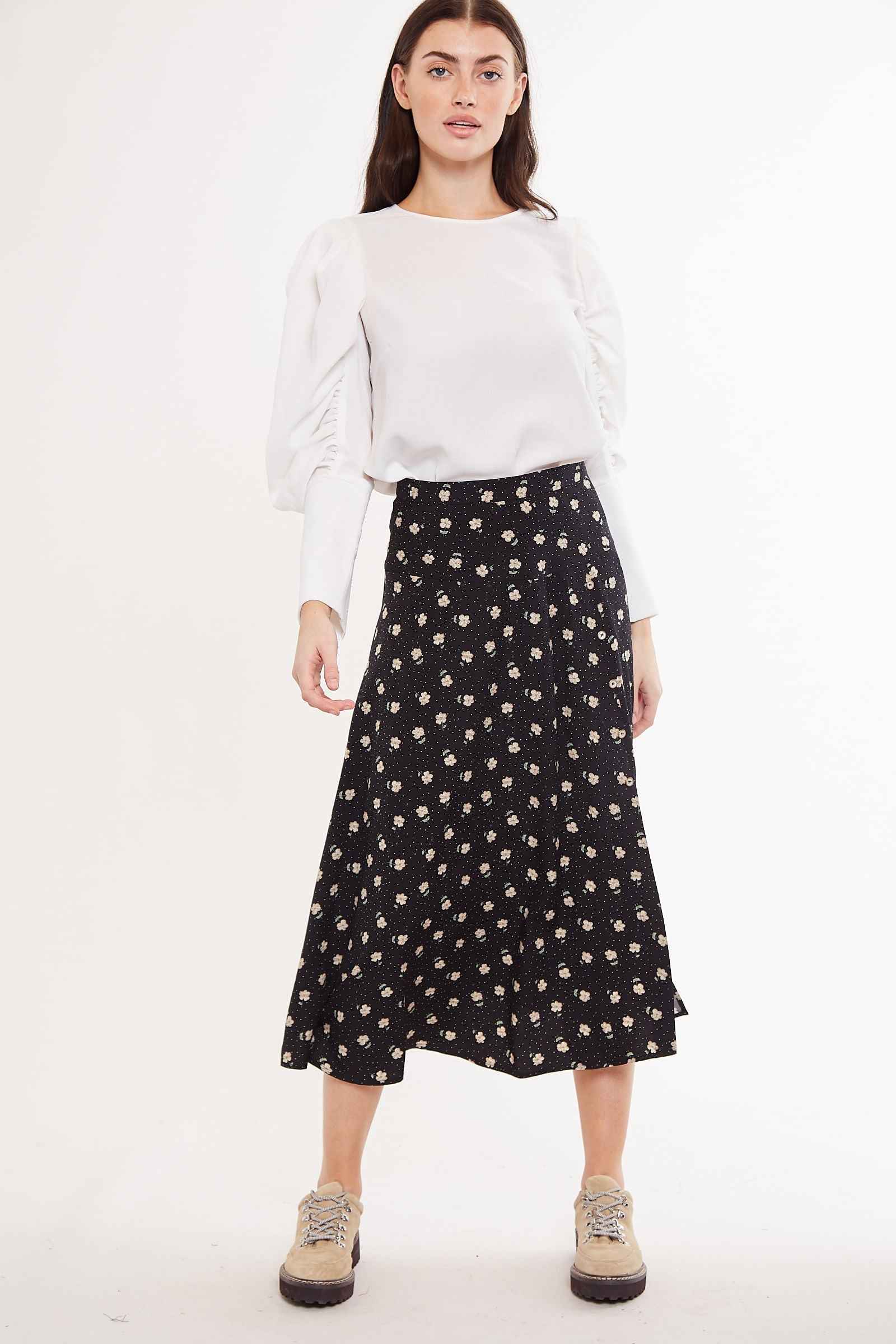 Louche Elif Statement Long Sleeve Blouse