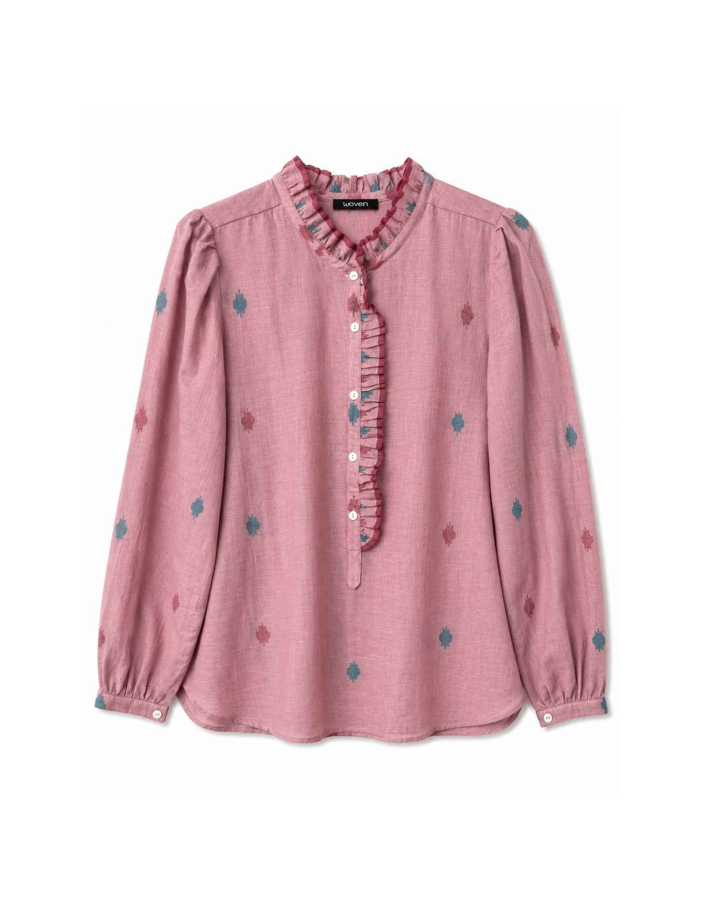 nina blouse | blush jamdani