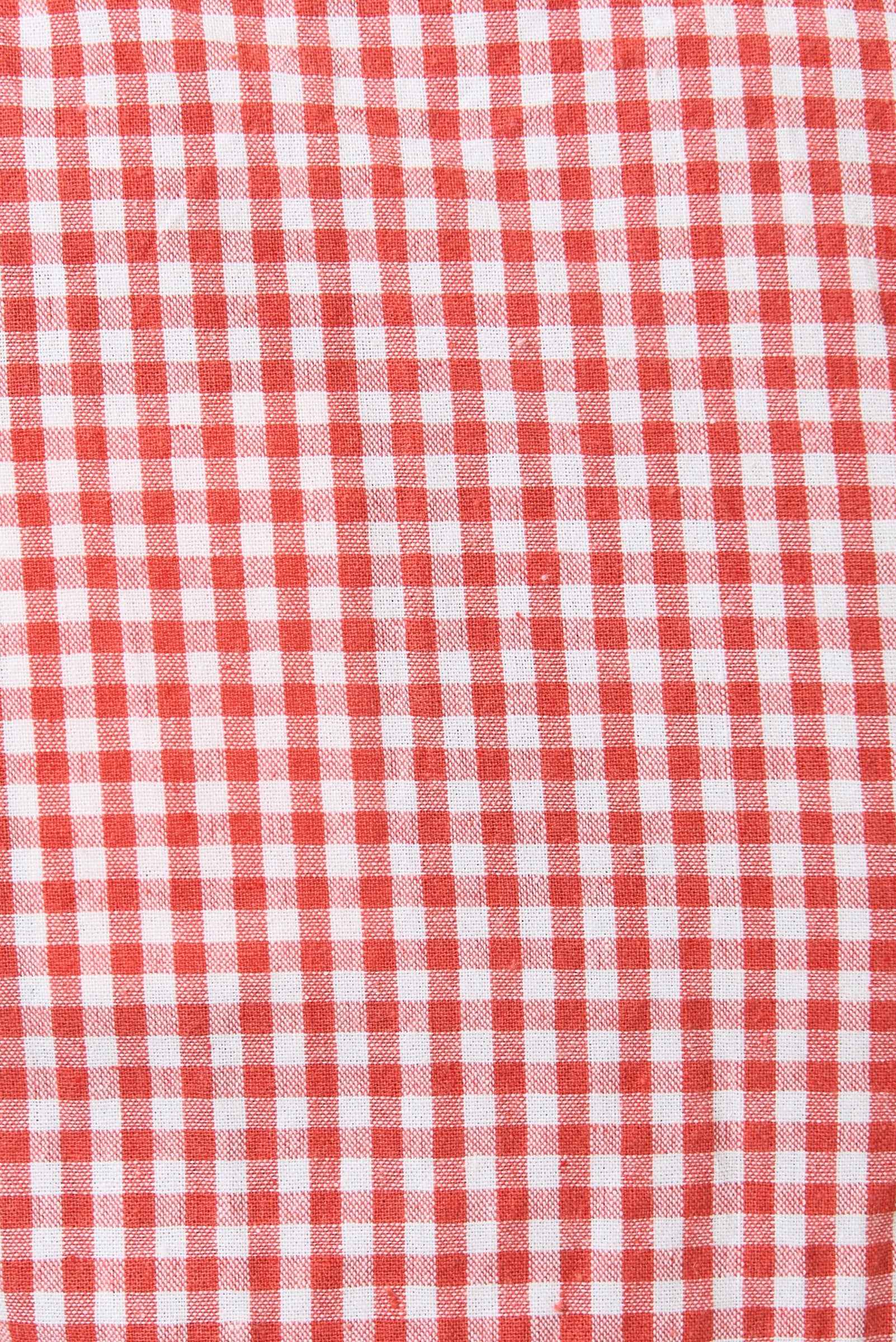 Marleen Gingham Ric Rac Trim Cropped Jumpsuit - Red