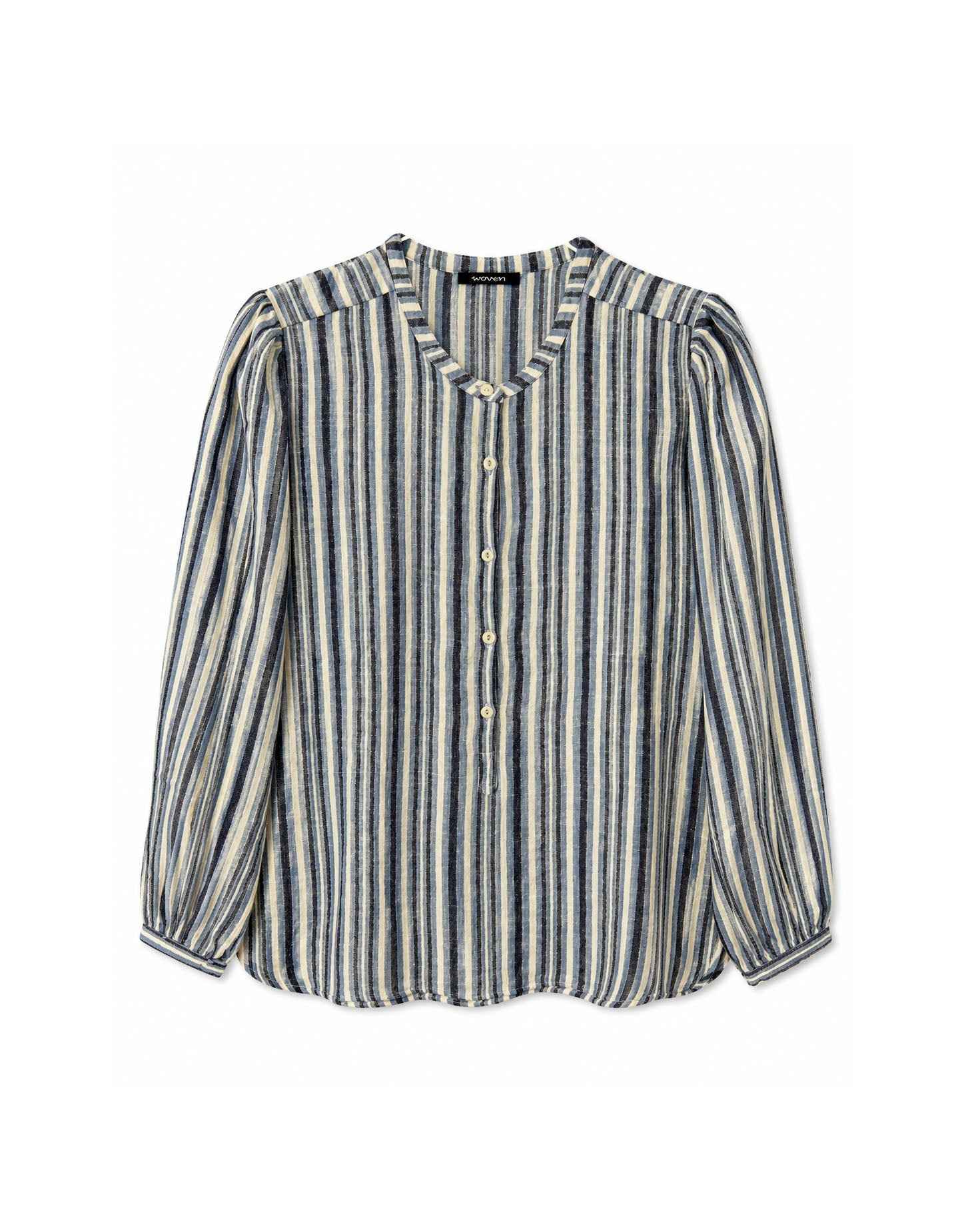 nora blouse | sargasso sea stripe | now £75 in the sale