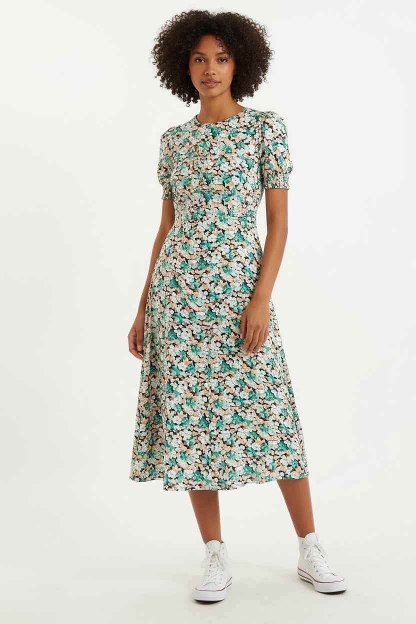 Romola Liseron Laced Back Midi Dress