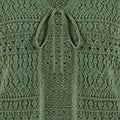 Yumi Green Crochet Tie Front Cardigan