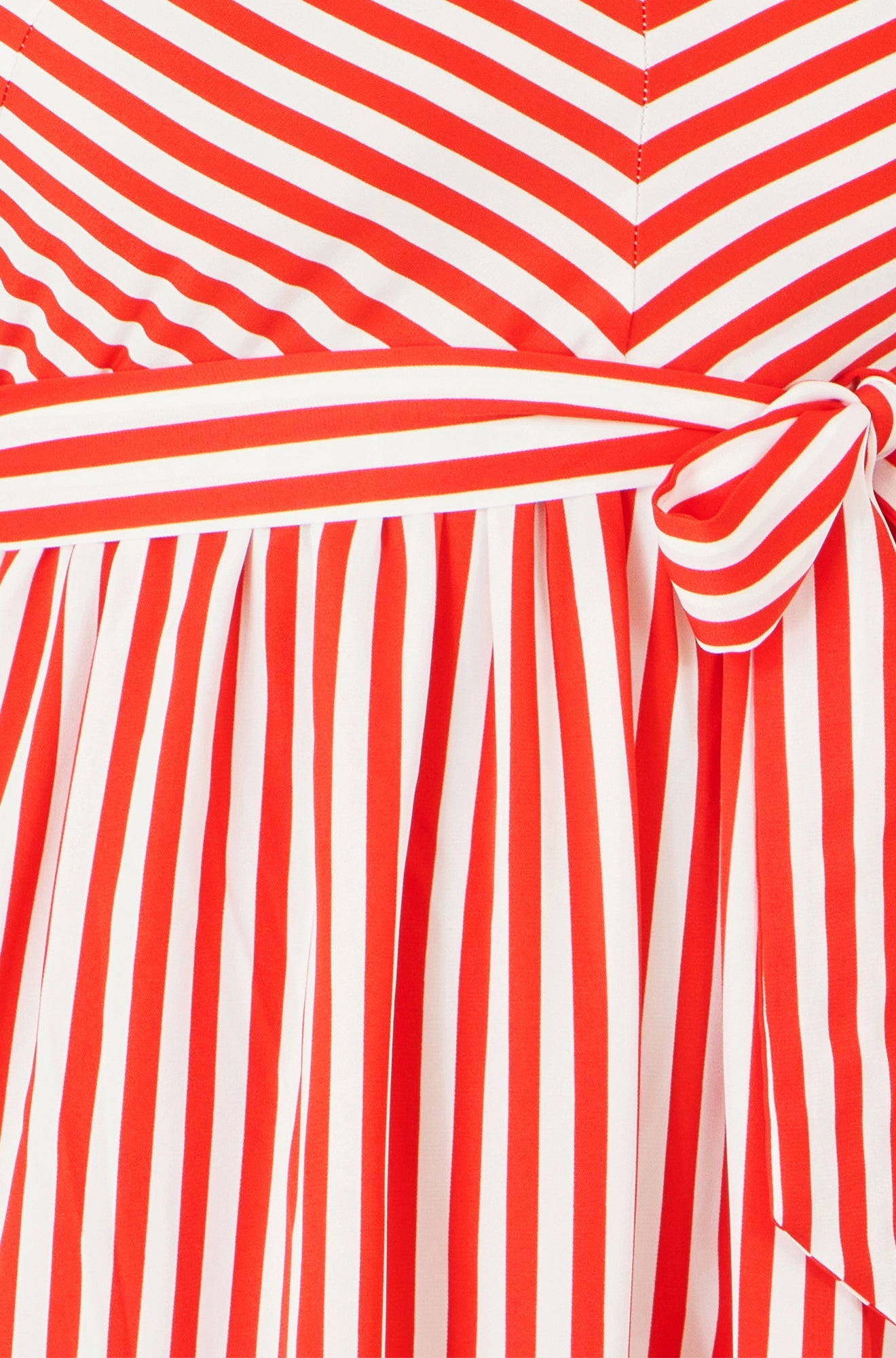 Yumi Red Stripe Midi Sun Dress