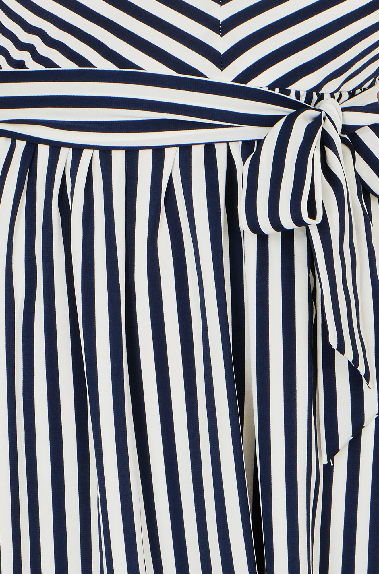 Yumi Navy Stripe Midi Sun Dress