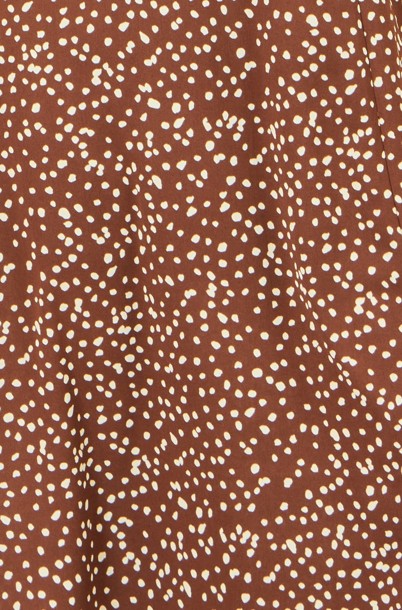 Yumi Brown Spot Midi Dress With Split Hemline