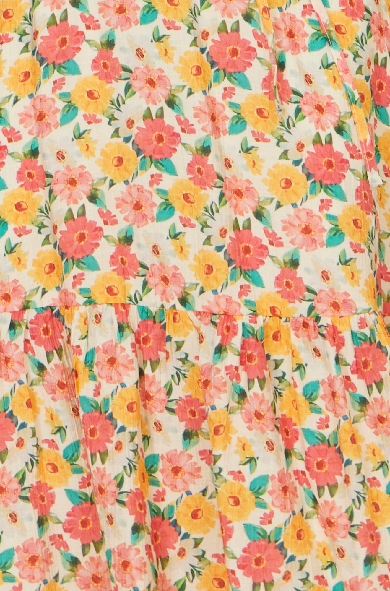 Yumi Multicolour Midi Tea Dress With Angel Sleeves