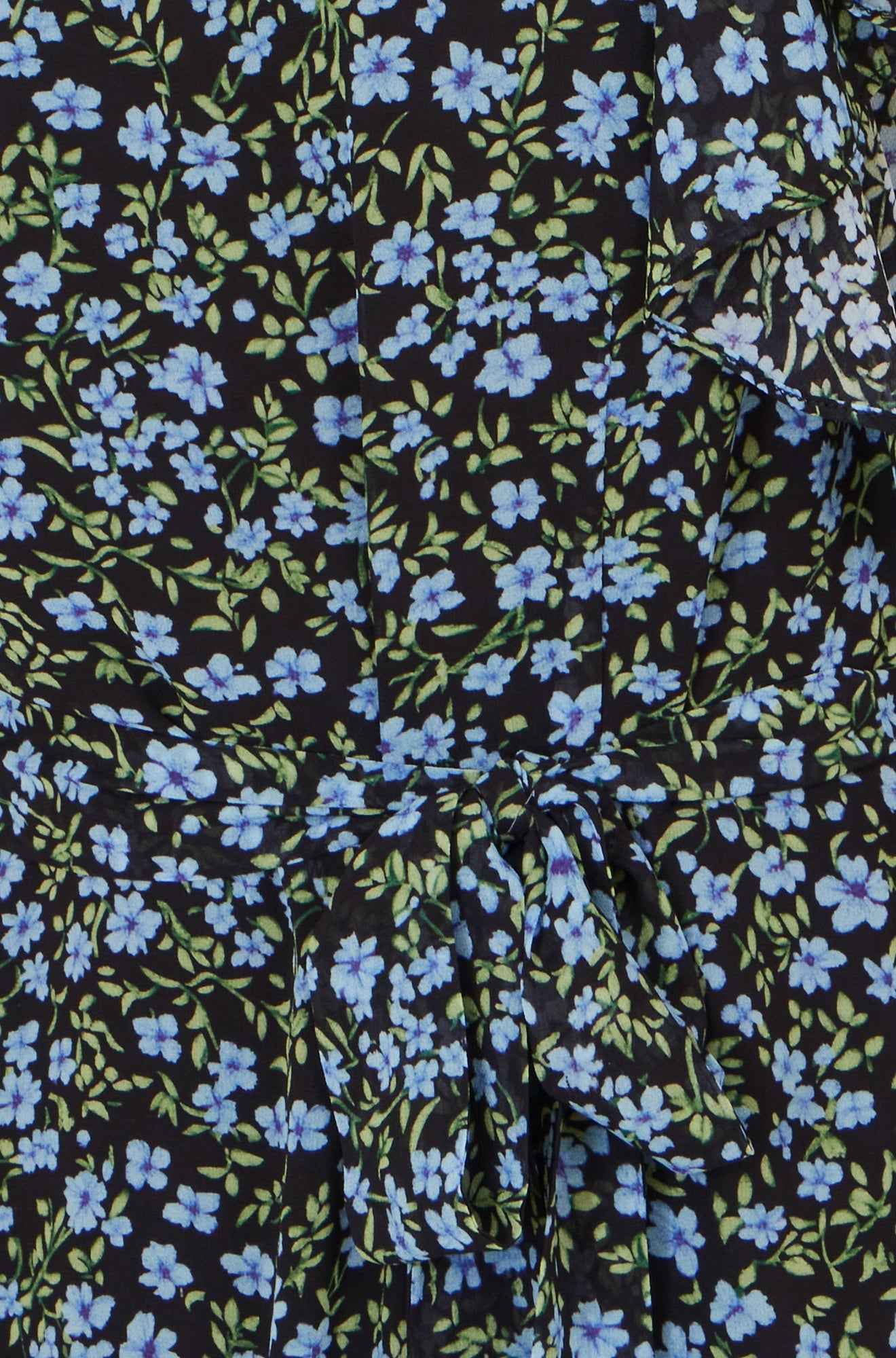 Yumi Blue Ditsy Print Floral Skater Dress